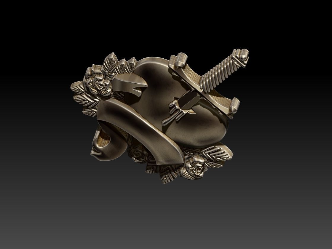 Sword Heart 3D print model_12