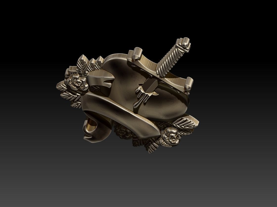 Sword Heart 3D print model_10