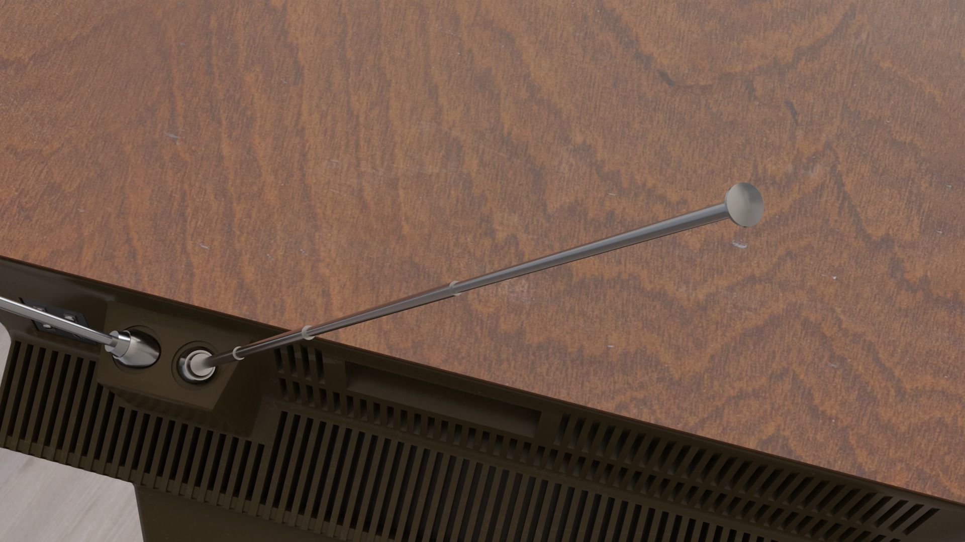 Retro 70s TV 3D model_6