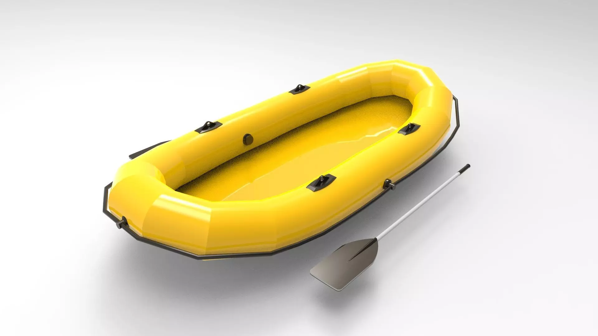 rubber boat 3D print model_0