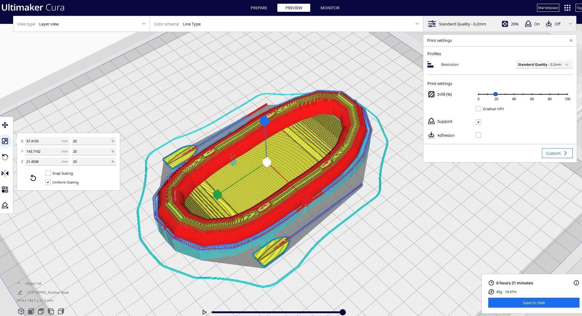 rubber boat 3D print model_1