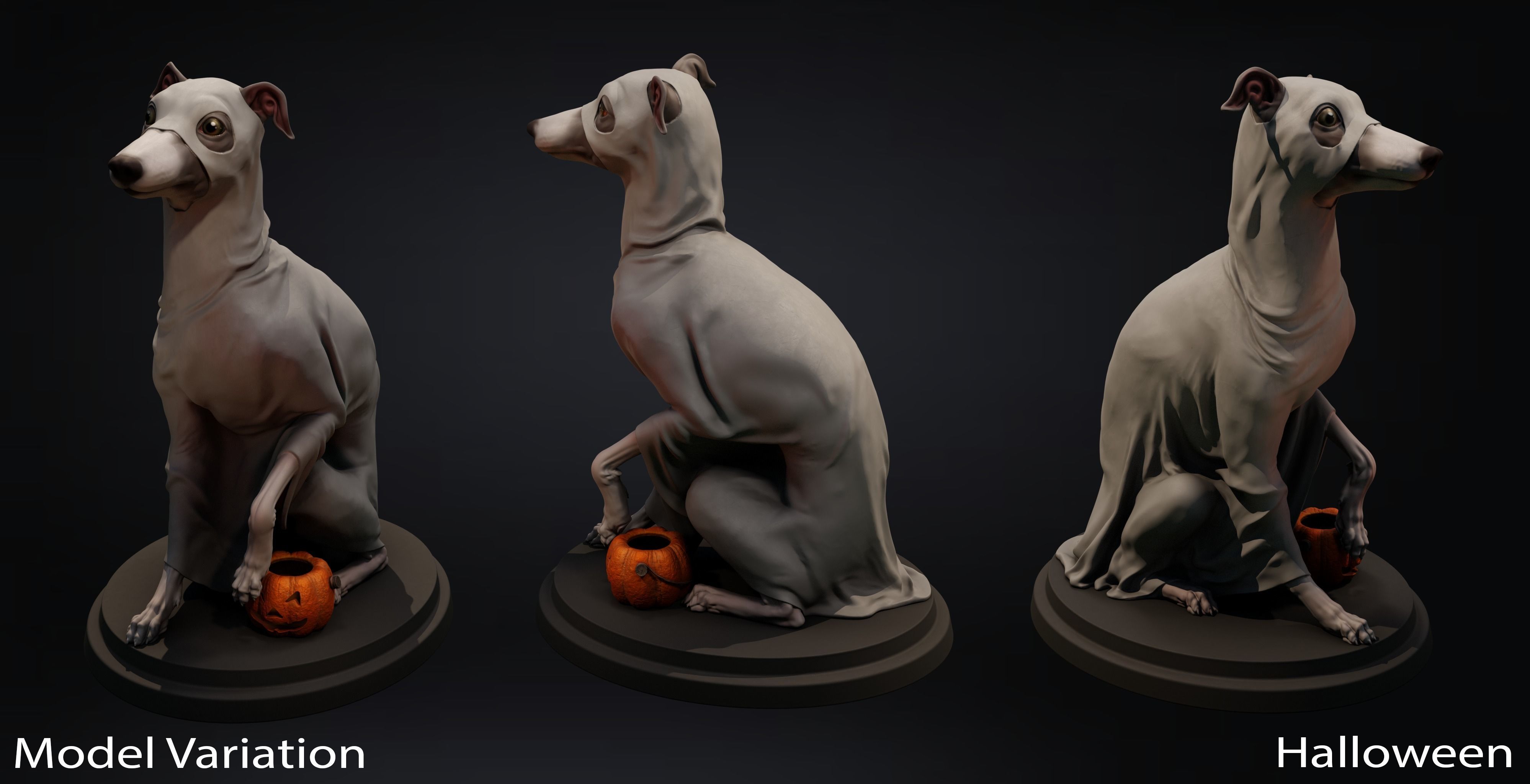 Italian Greyhound - Dog Pet 04 Posed 3D print model_6