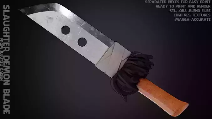 Jujutsu Kaisen Slaughter Demon Blade for Cosplay 3D print model