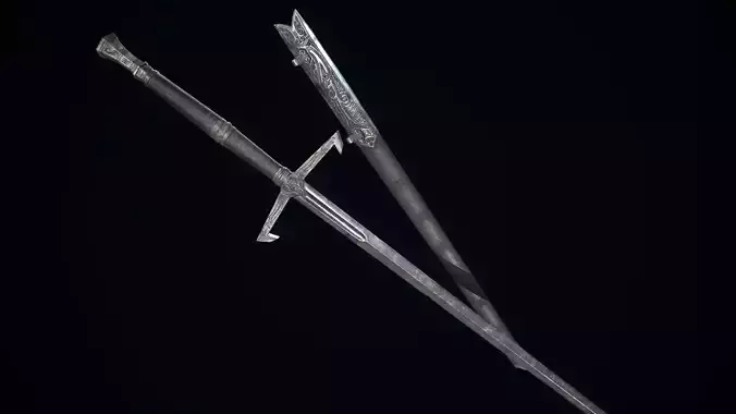 Medieval Sword Melee Weapon Low-poly 3D model
