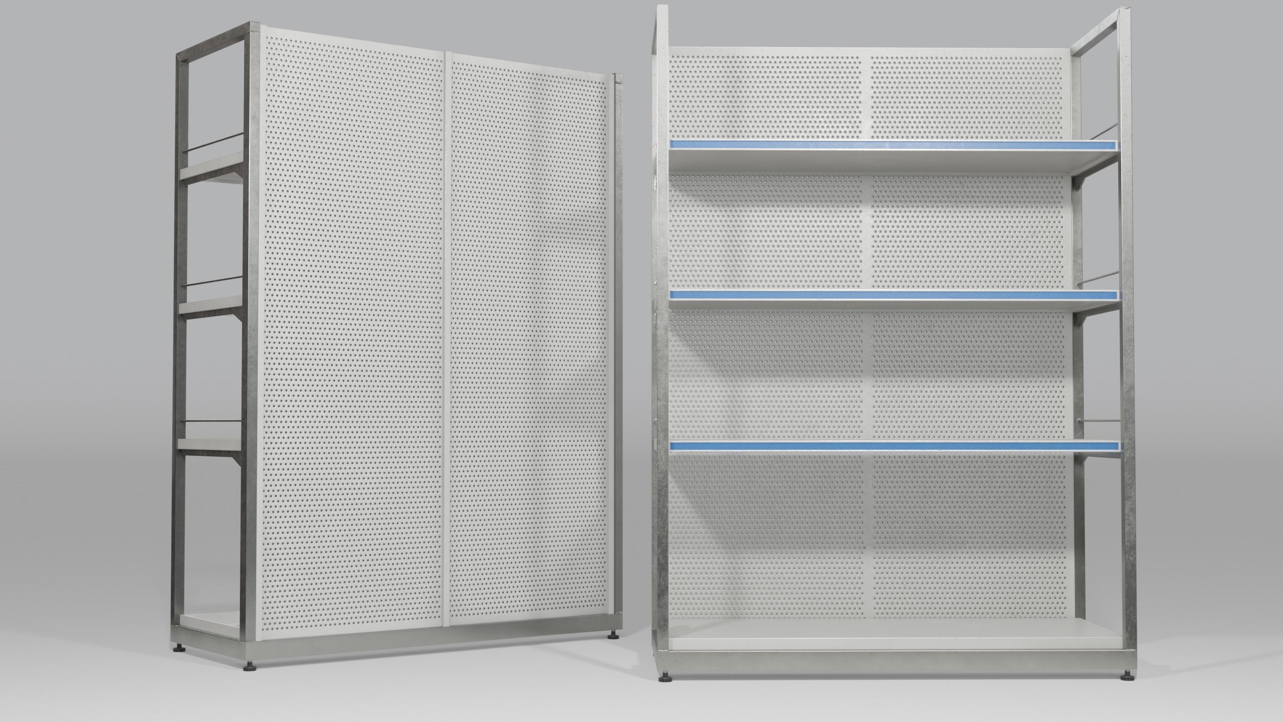 Clean Store Shelf Pack 2 Low-poly 3D model_2