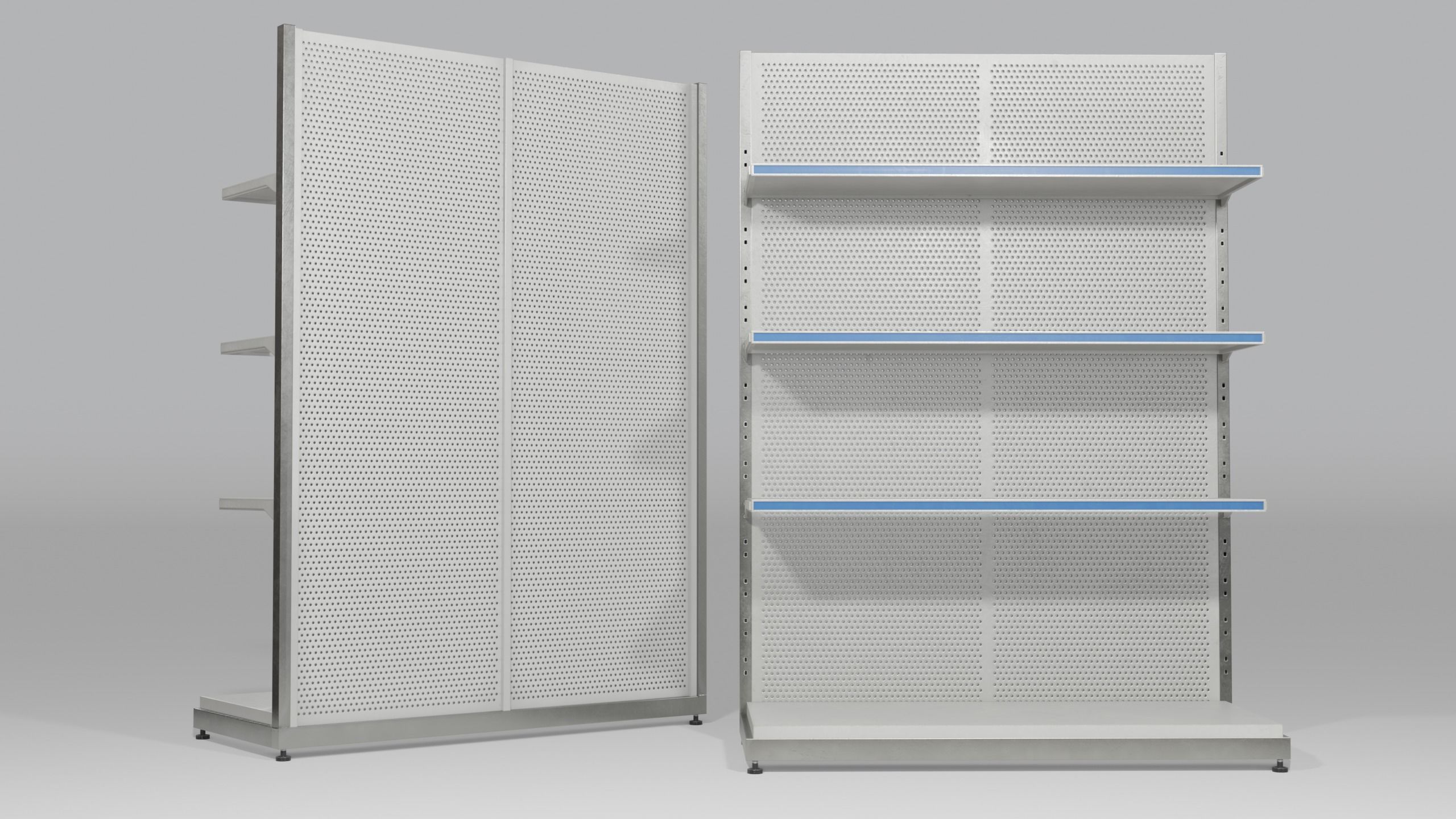 Clean Store Shelf Pack 2 Low-poly 3D model_1