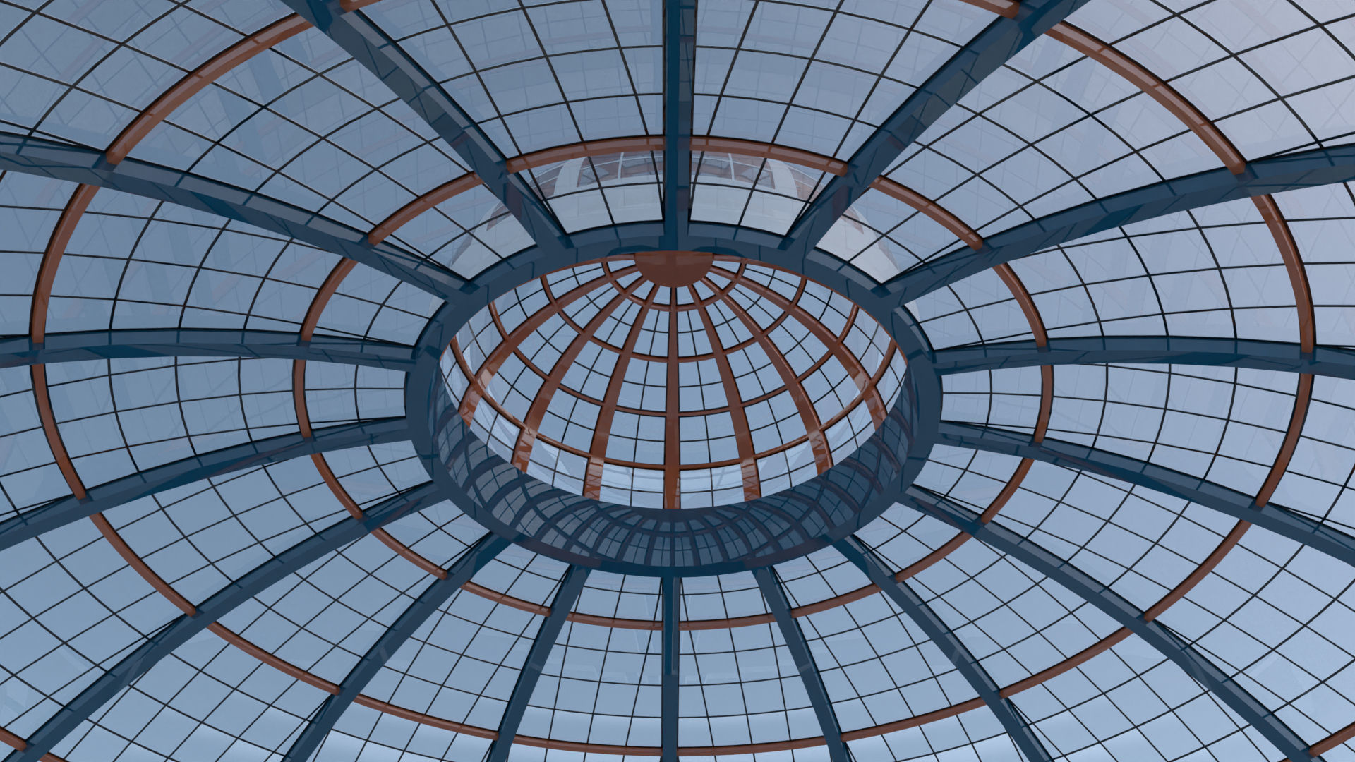 Dome glass buildings 3D Model Collection_7
