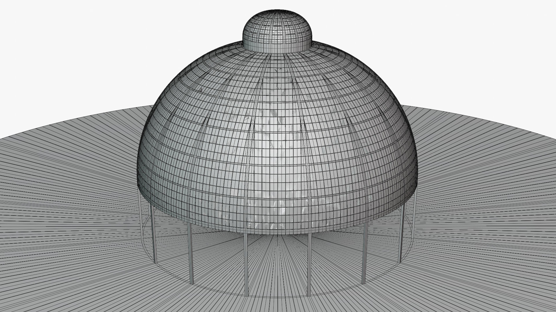 Dome glass buildings 3D Model Collection_4