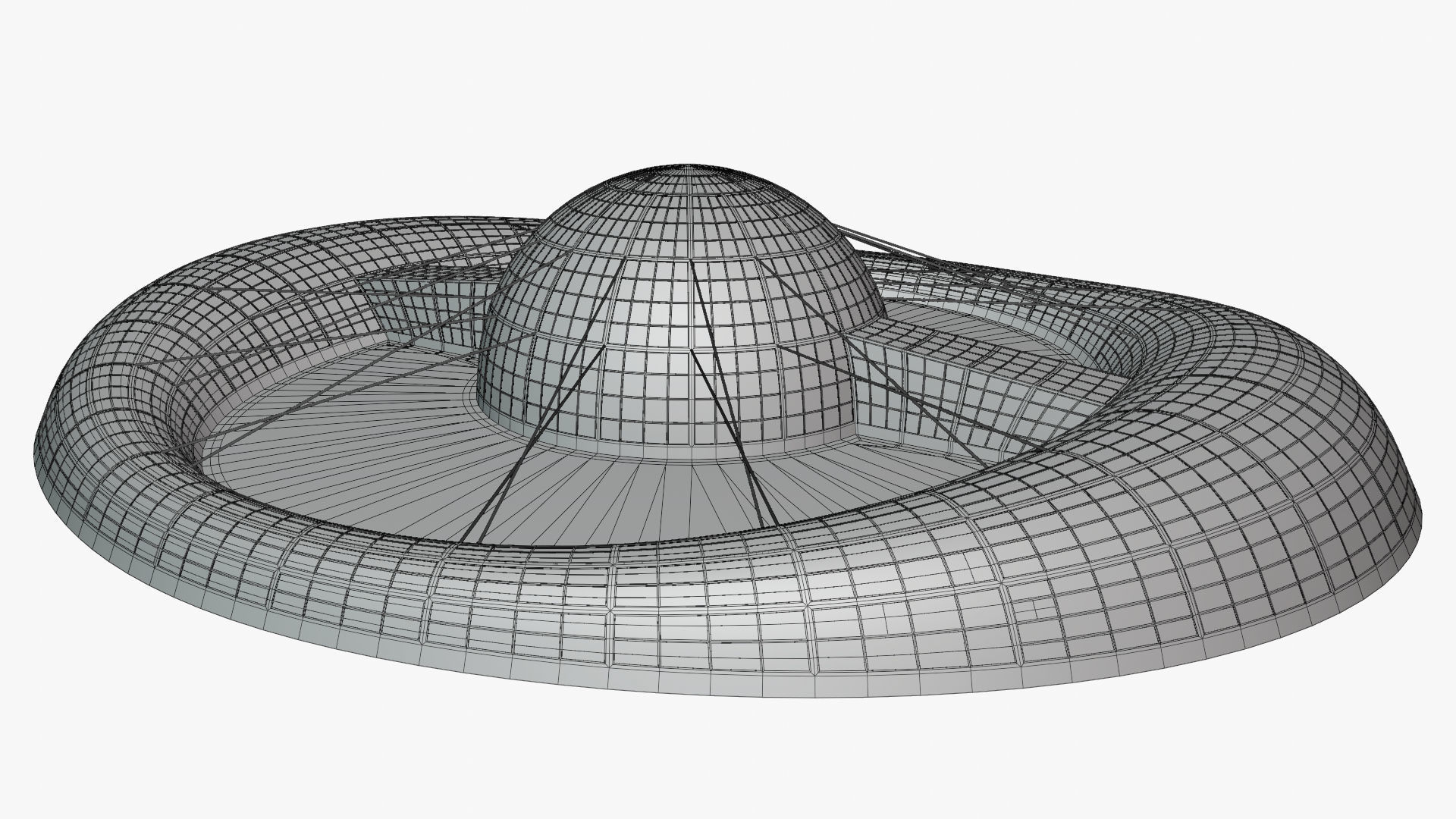 Dome glass buildings 3D Model Collection_11