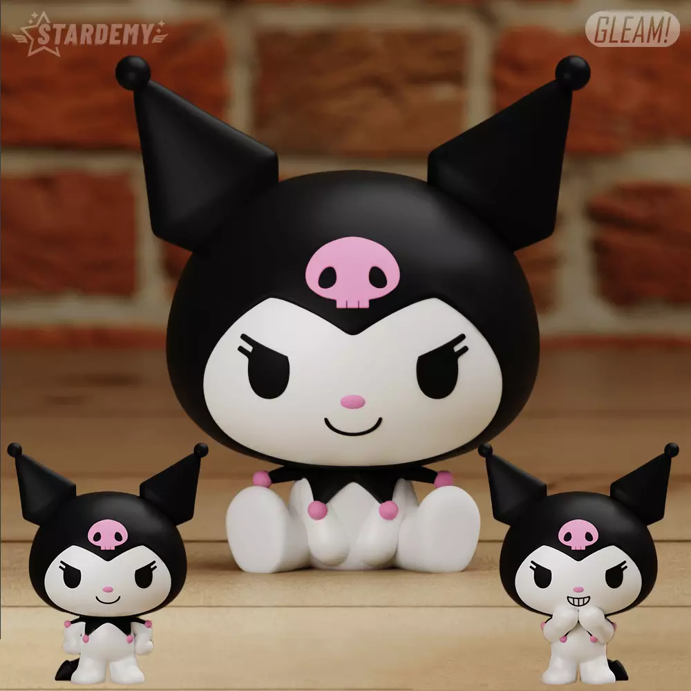 KUROMI HELLO KITTY 3 MODELS CUTE KAWAII SANRIO 3D print model_0