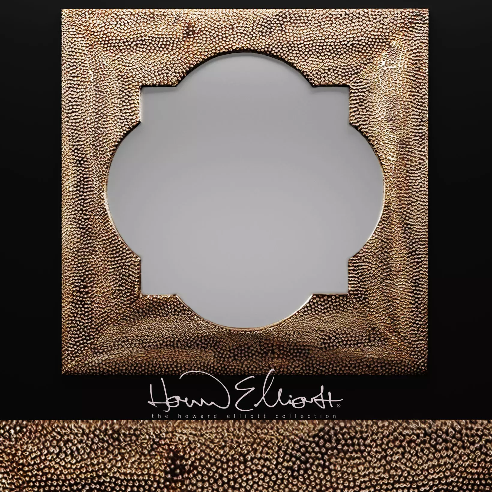 Howard Elliott Raymus Hammered Silver Mirror 3D model
