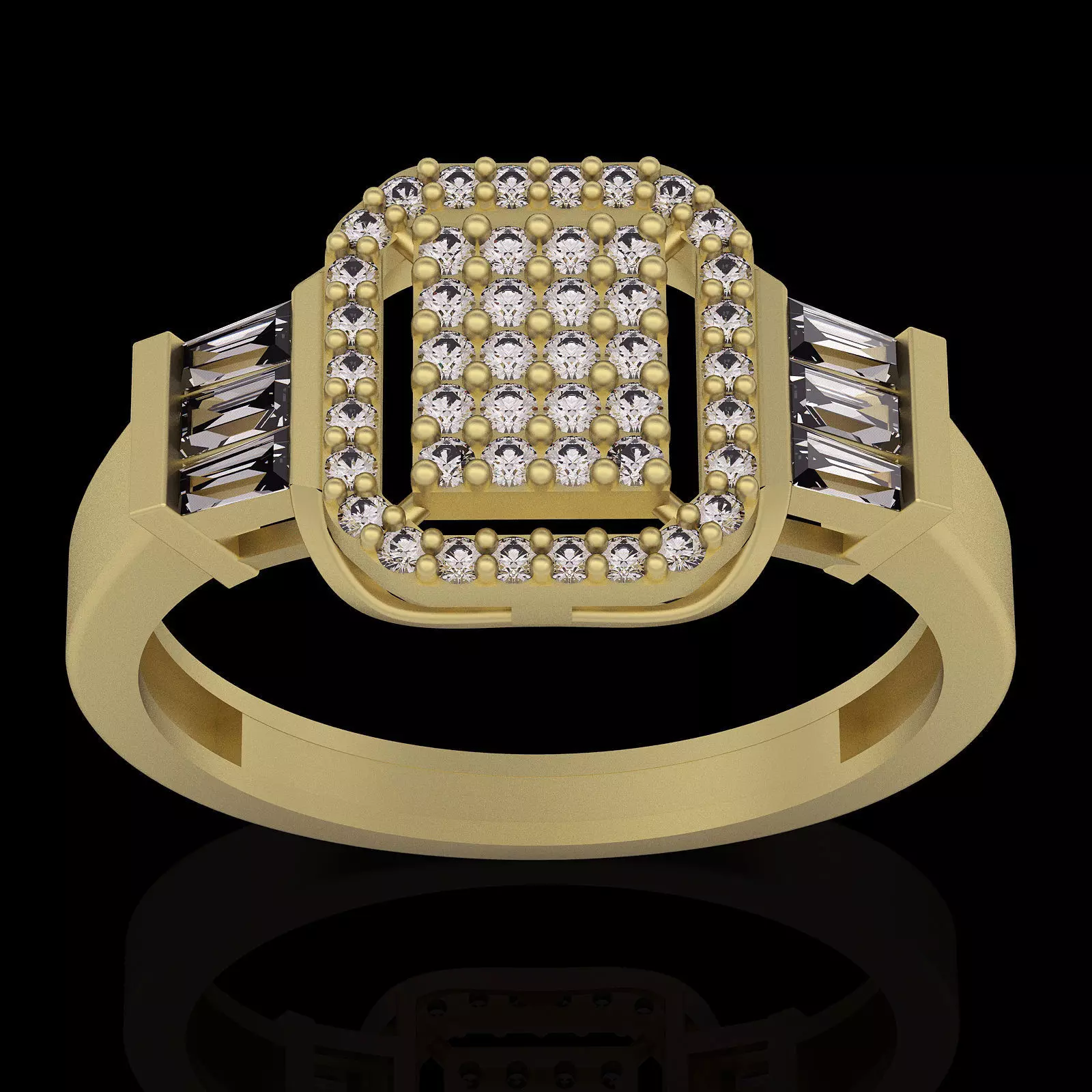 Lux ring silver gold jewelry printable 3D model 3D print model