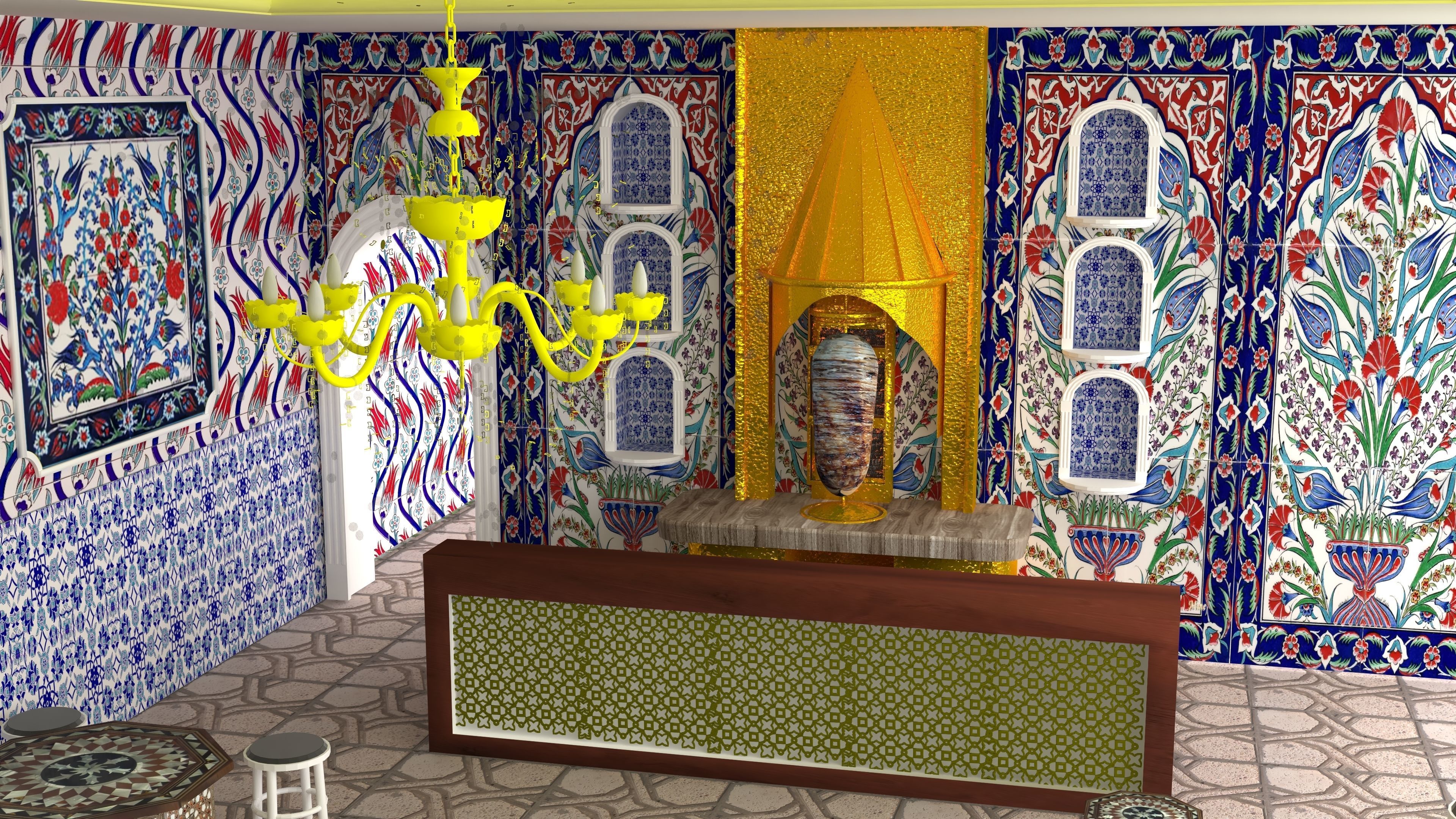 Ottoman Restaurant 4K 3D model_5