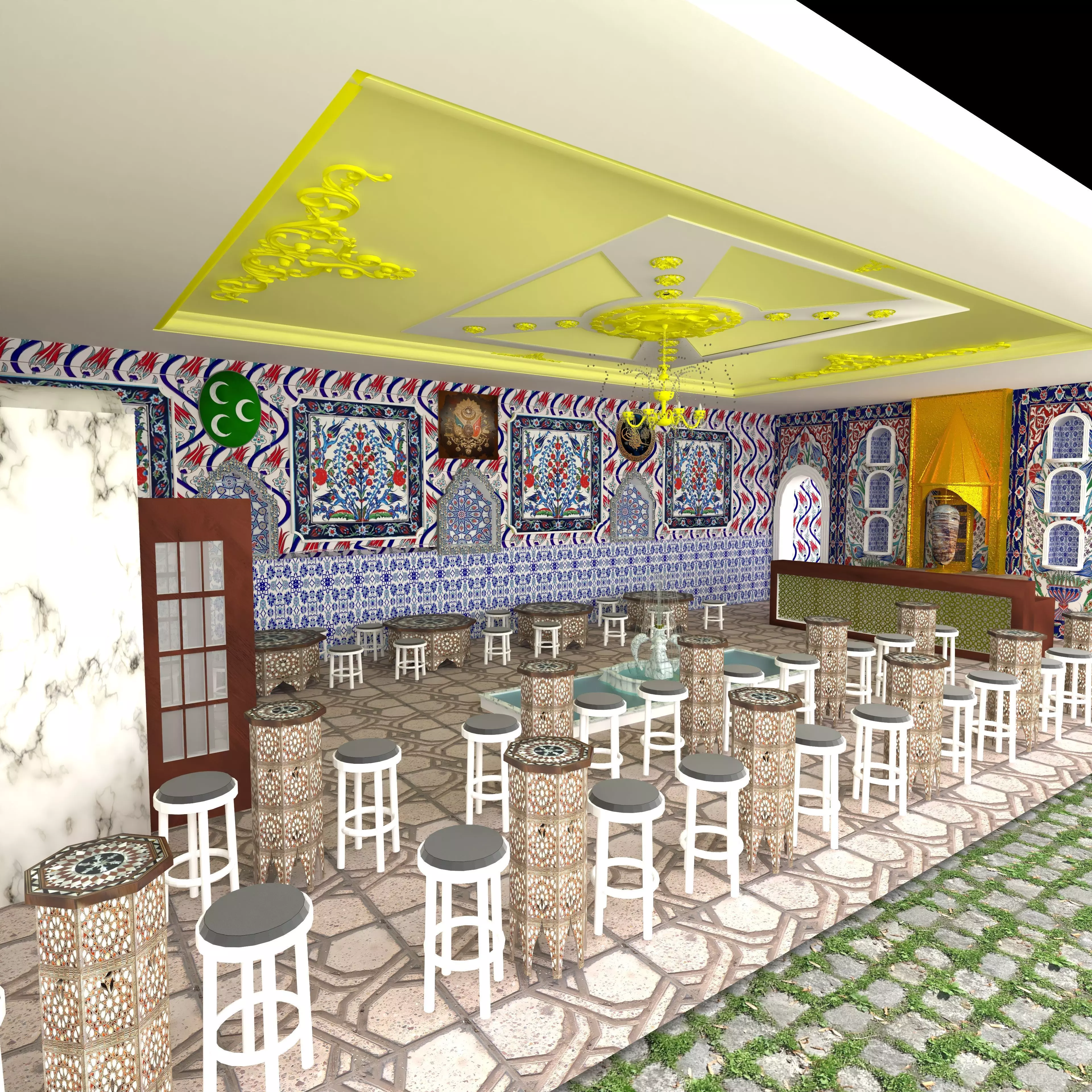 Ottoman Restaurant 4K 3D model_0