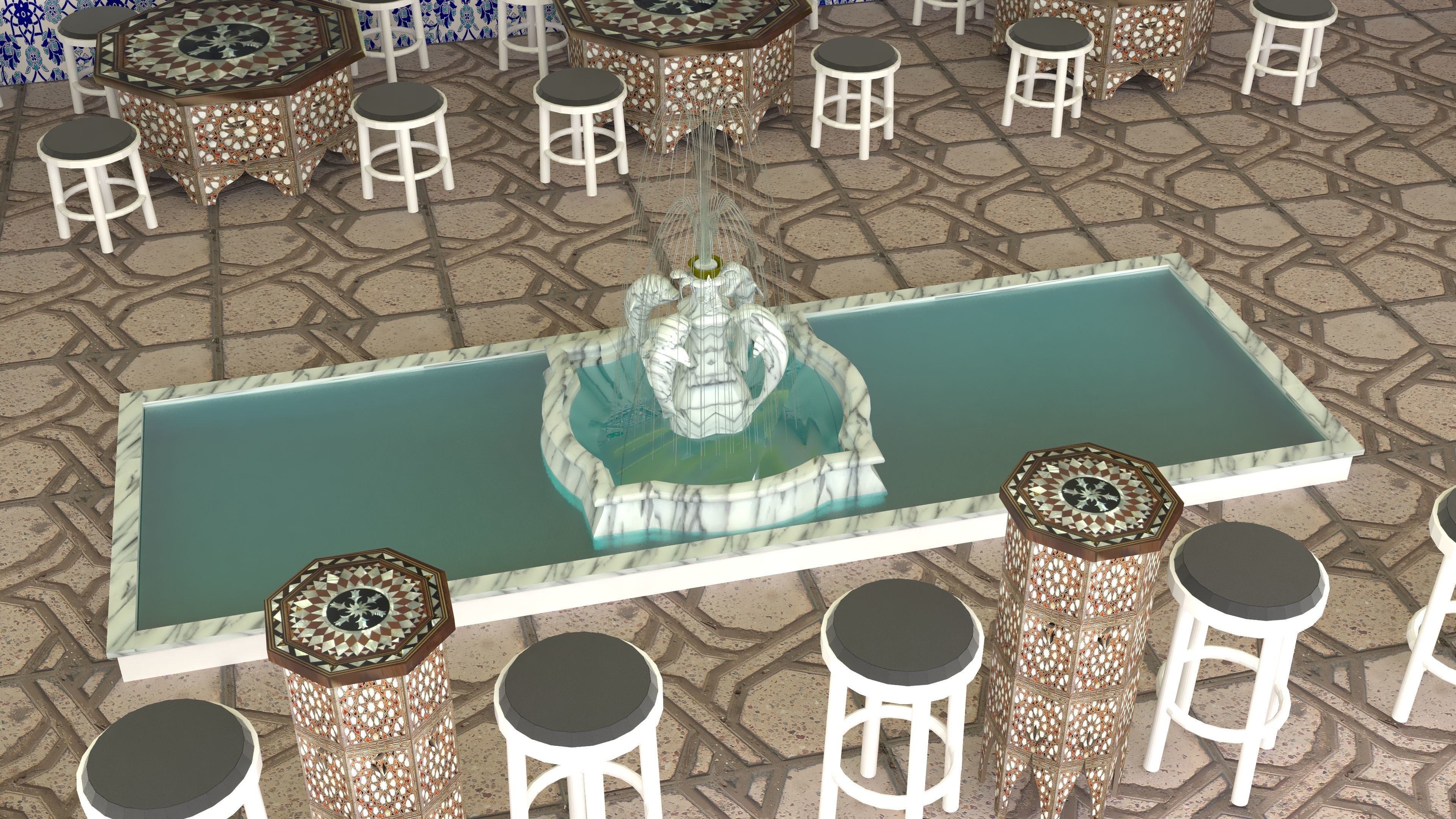 Ottoman Restaurant 4K 3D model_6