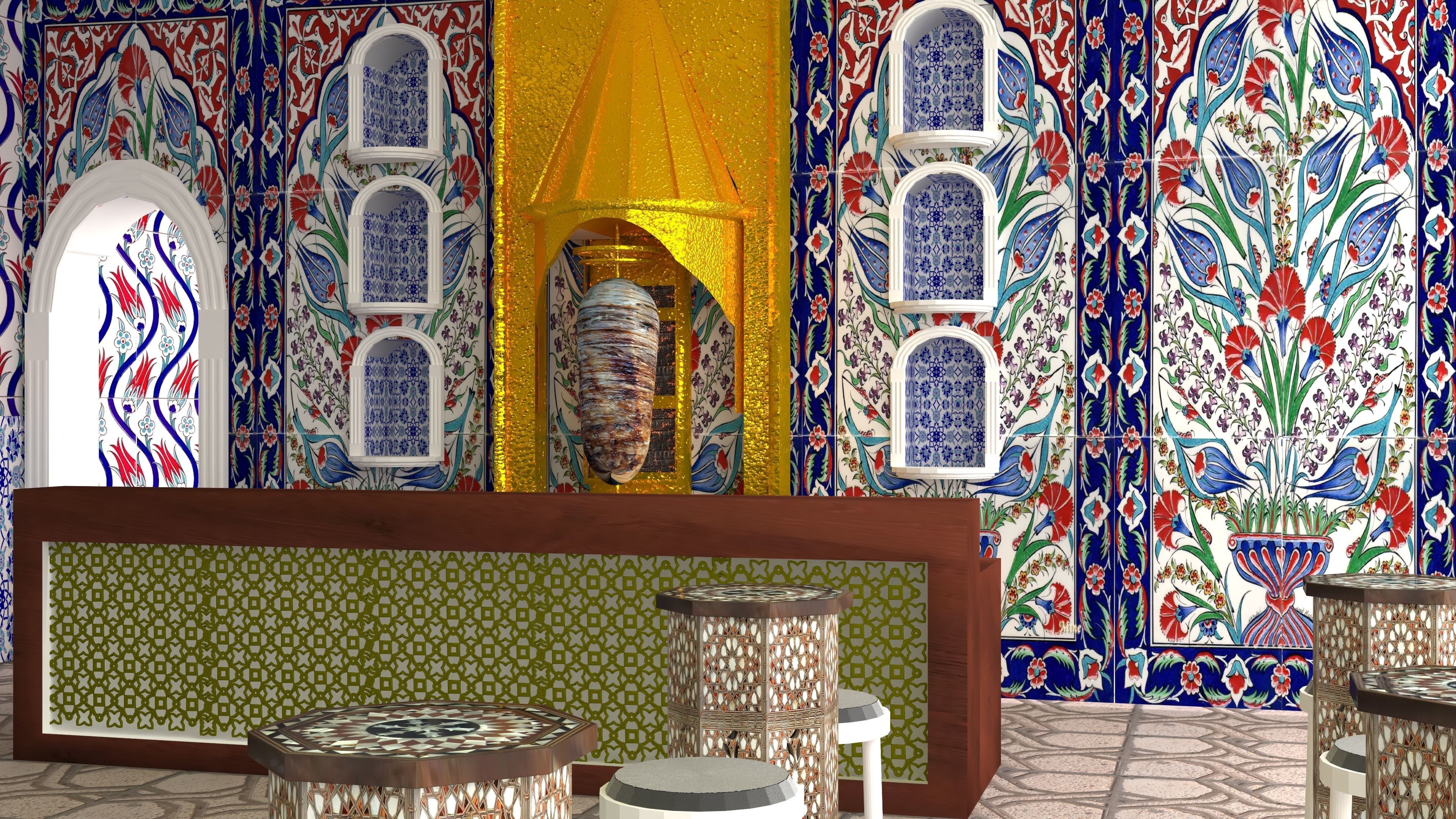 Ottoman Restaurant 4K 3D model_10