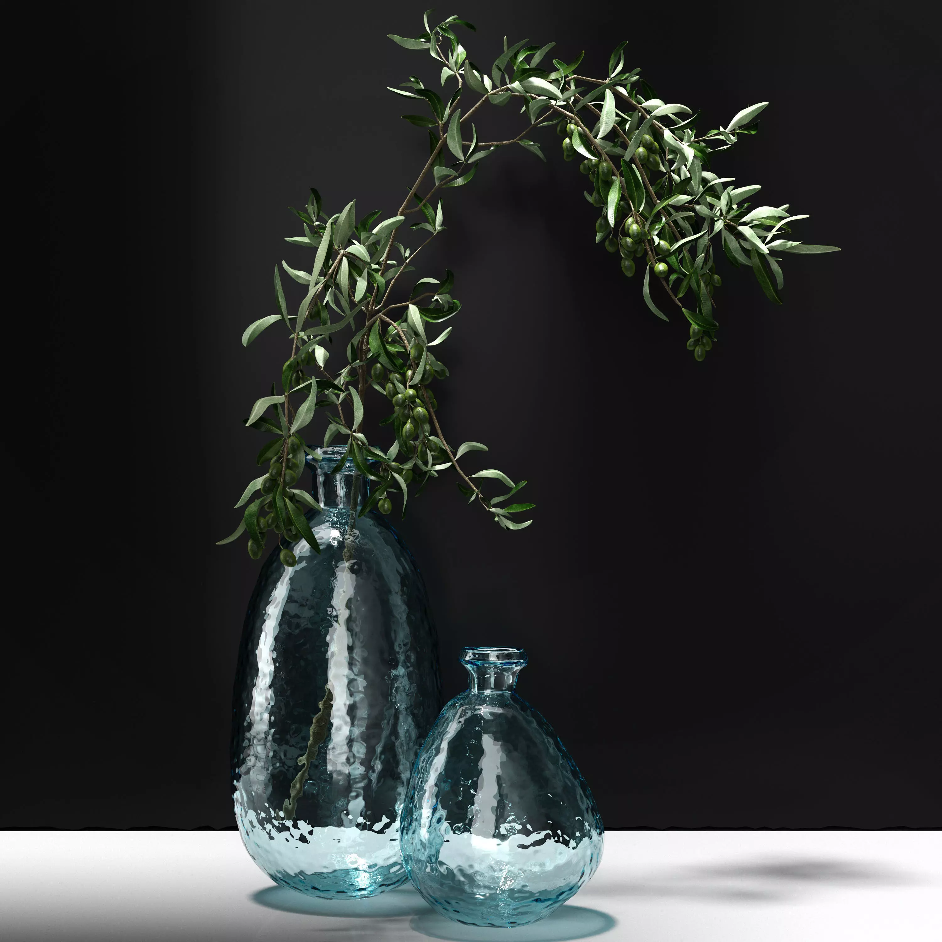 a bouquet of olive 3D model_0