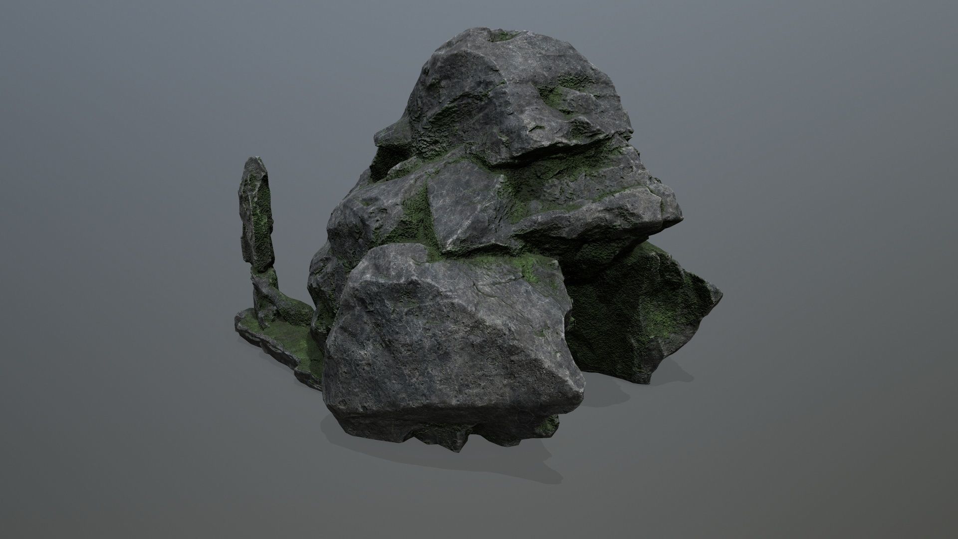skull Rock Low-poly 3D model_7