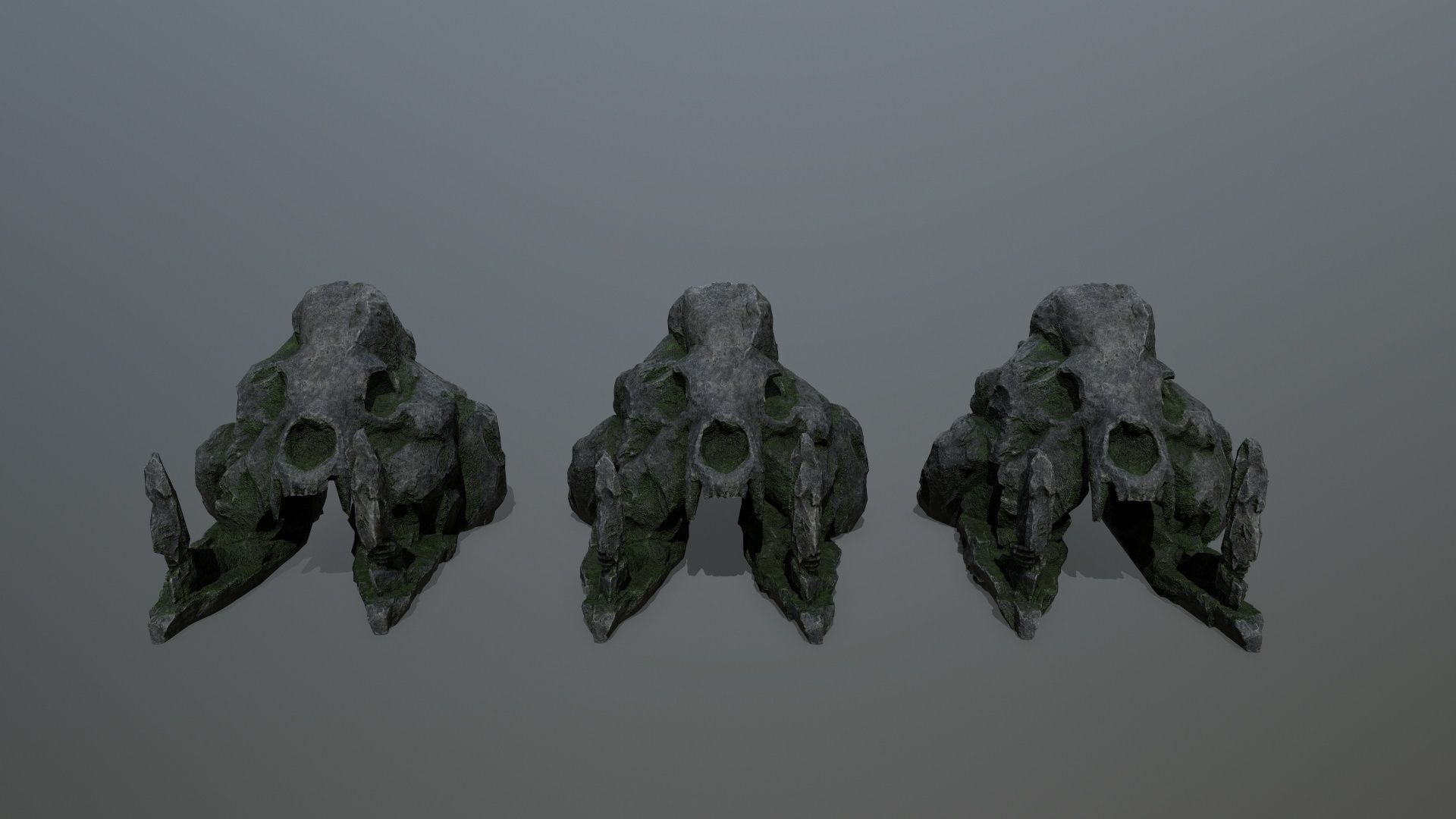 skull Rock Low-poly 3D model_11