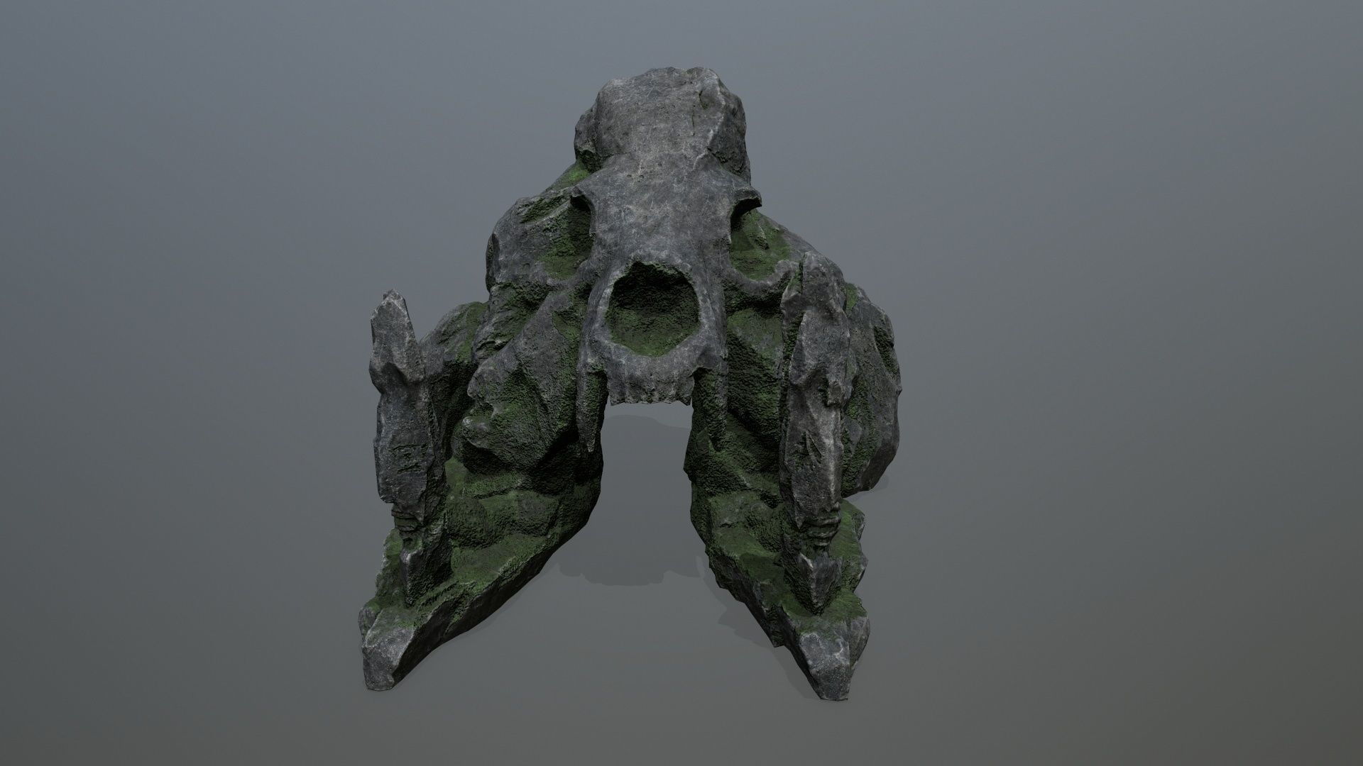 skull Rock Low-poly 3D model_10