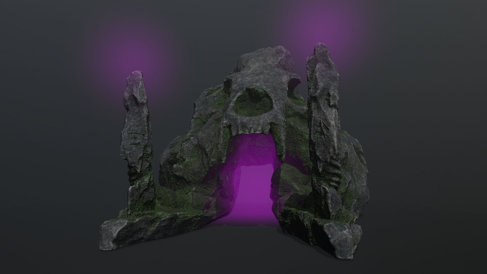 skull Rock Low-poly 3D model_1
