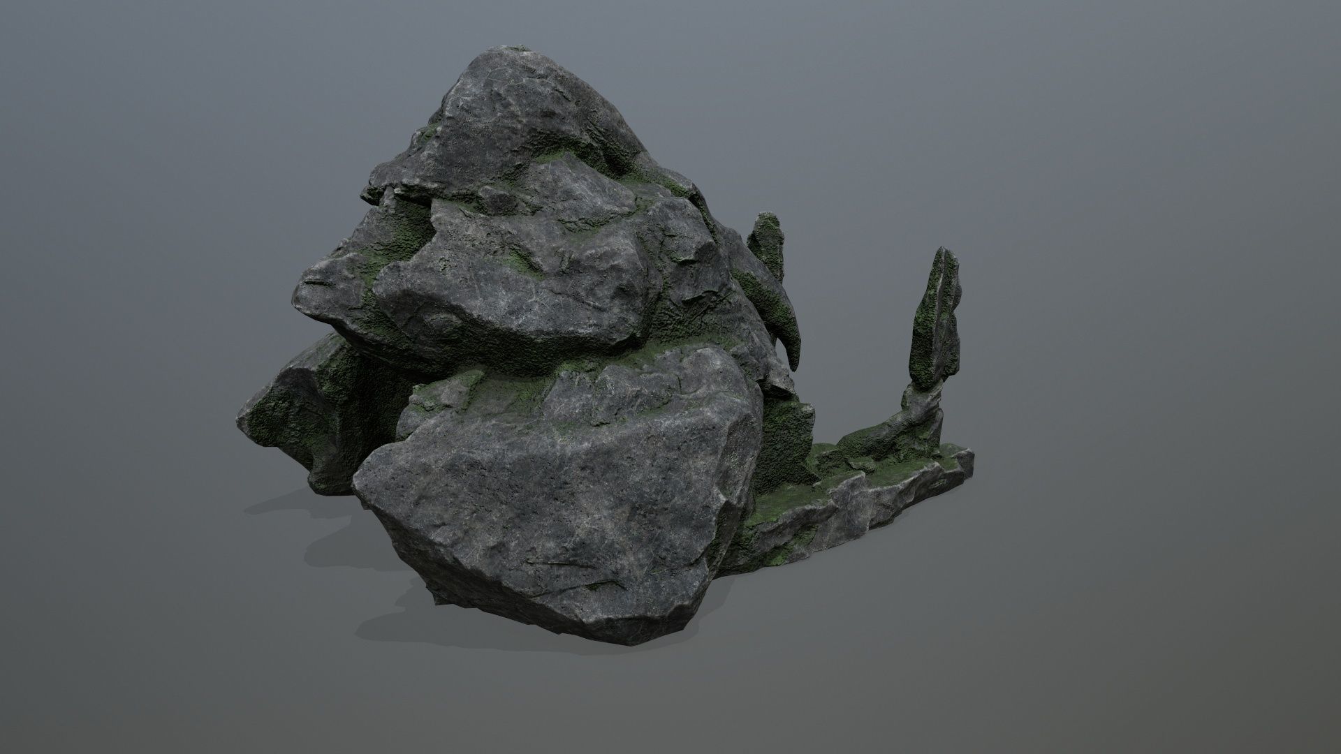 skull Rock Low-poly 3D model_5