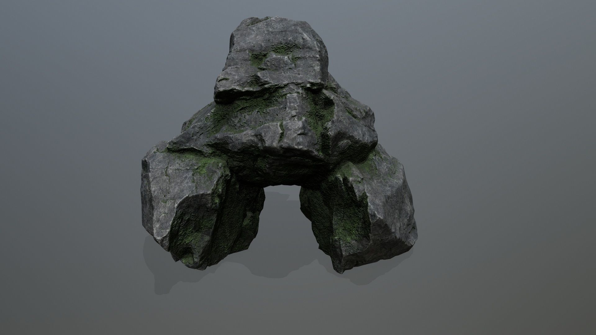 skull Rock Low-poly 3D model_6