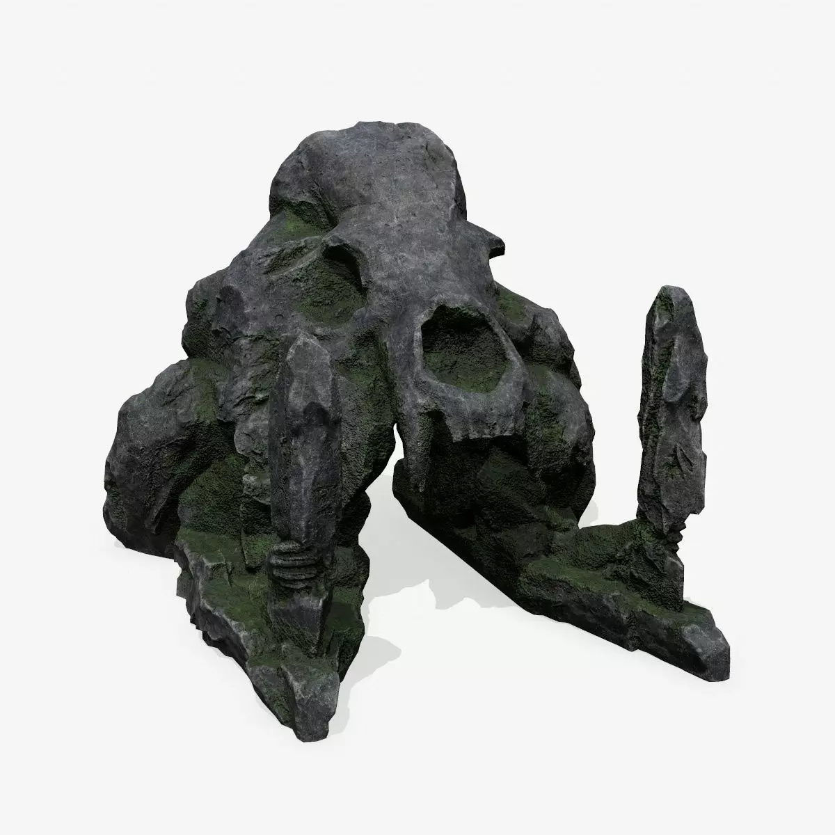 skull Rock Low-poly 3D model_0