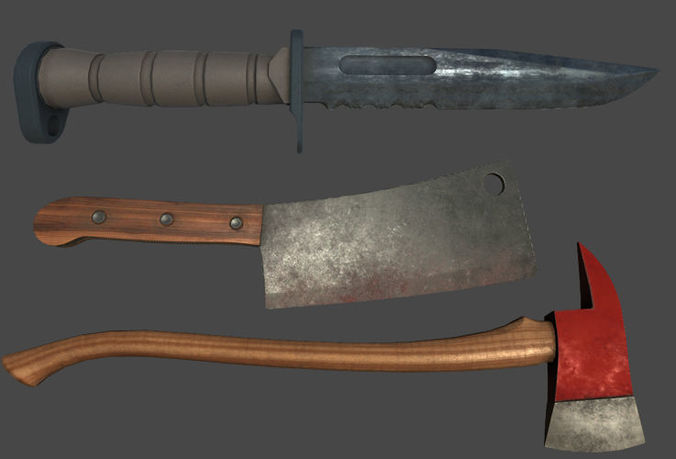 Melee Weapon Pack 14 weapons Low-poly 3D model