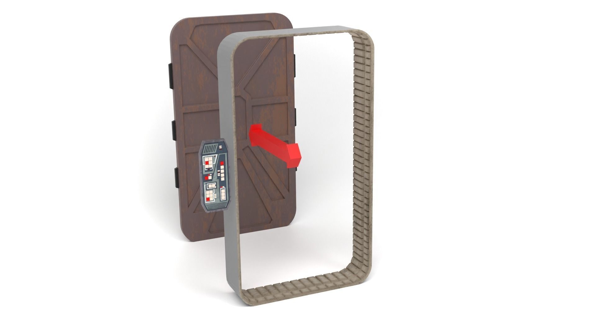 Nevarro Cantina Door 1-6 scale Hottoys 3D print model_6