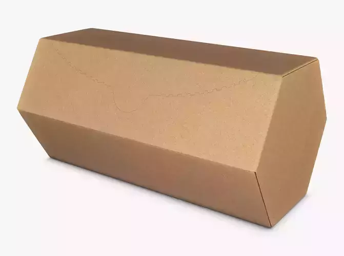 Package Cardboard Hexagon Box M 1 3D model