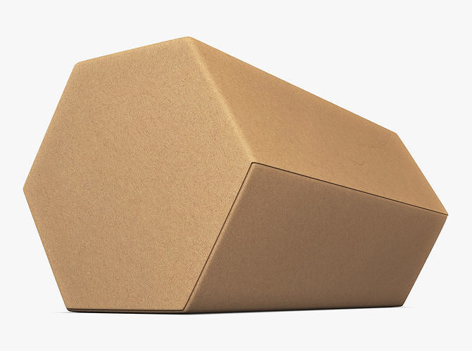 Package Cardboard Hexagon Box M 1 3D model 3