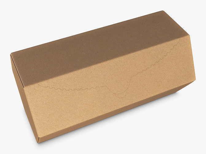 Package Cardboard Hexagon Box M 1 3D model 5