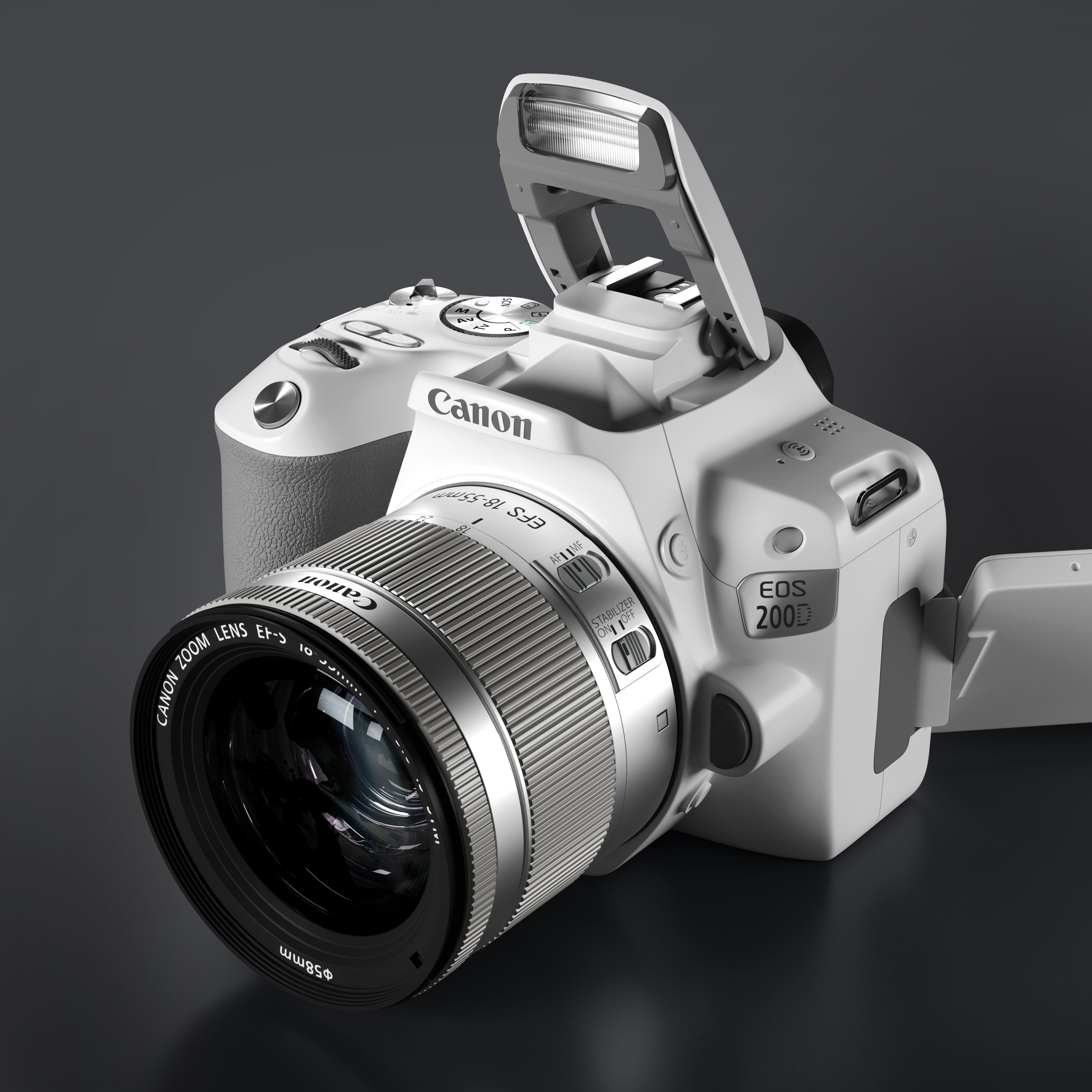 camera Canon 200D 3D model_6