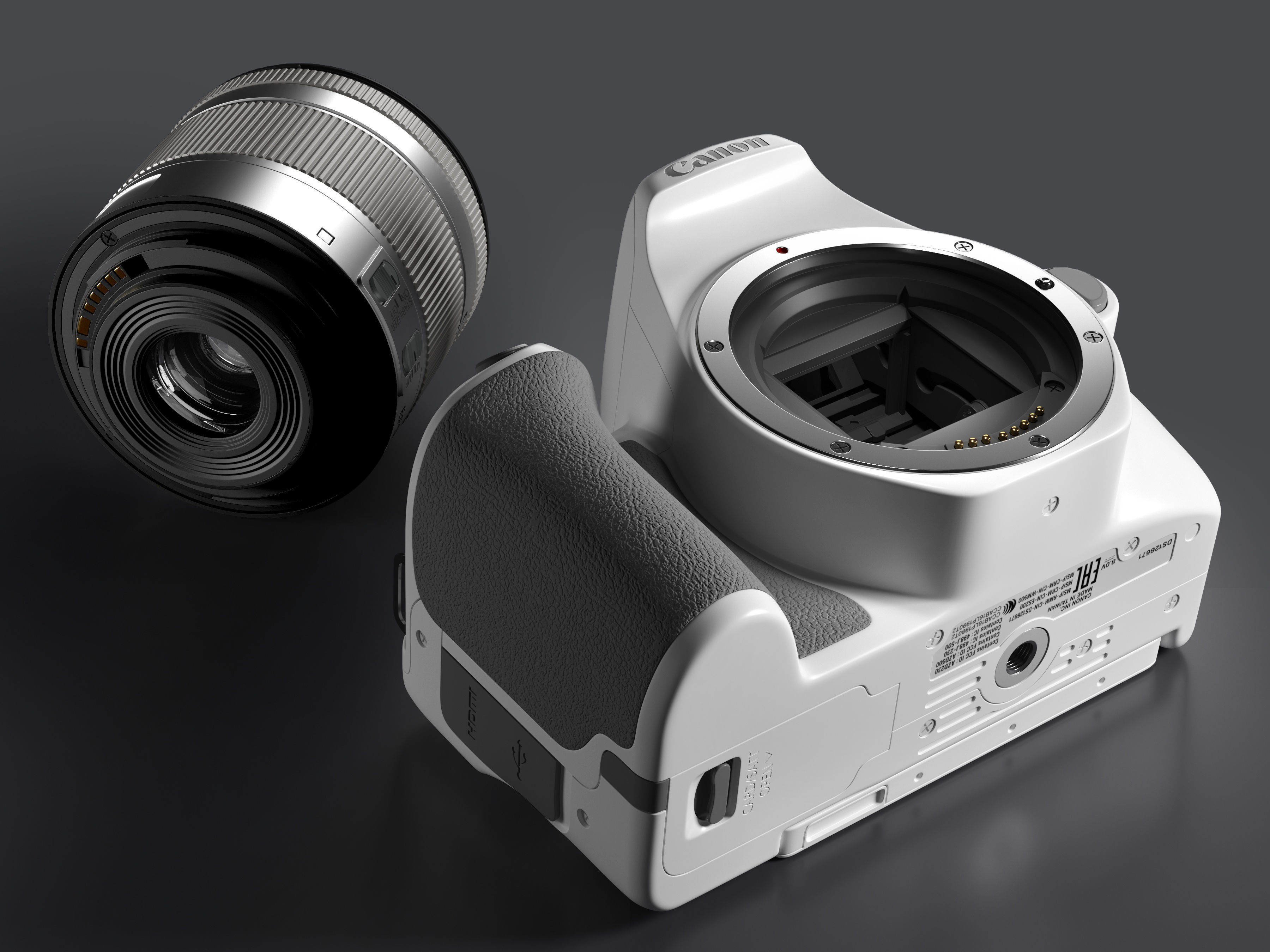 camera Canon 200D 3D model_3