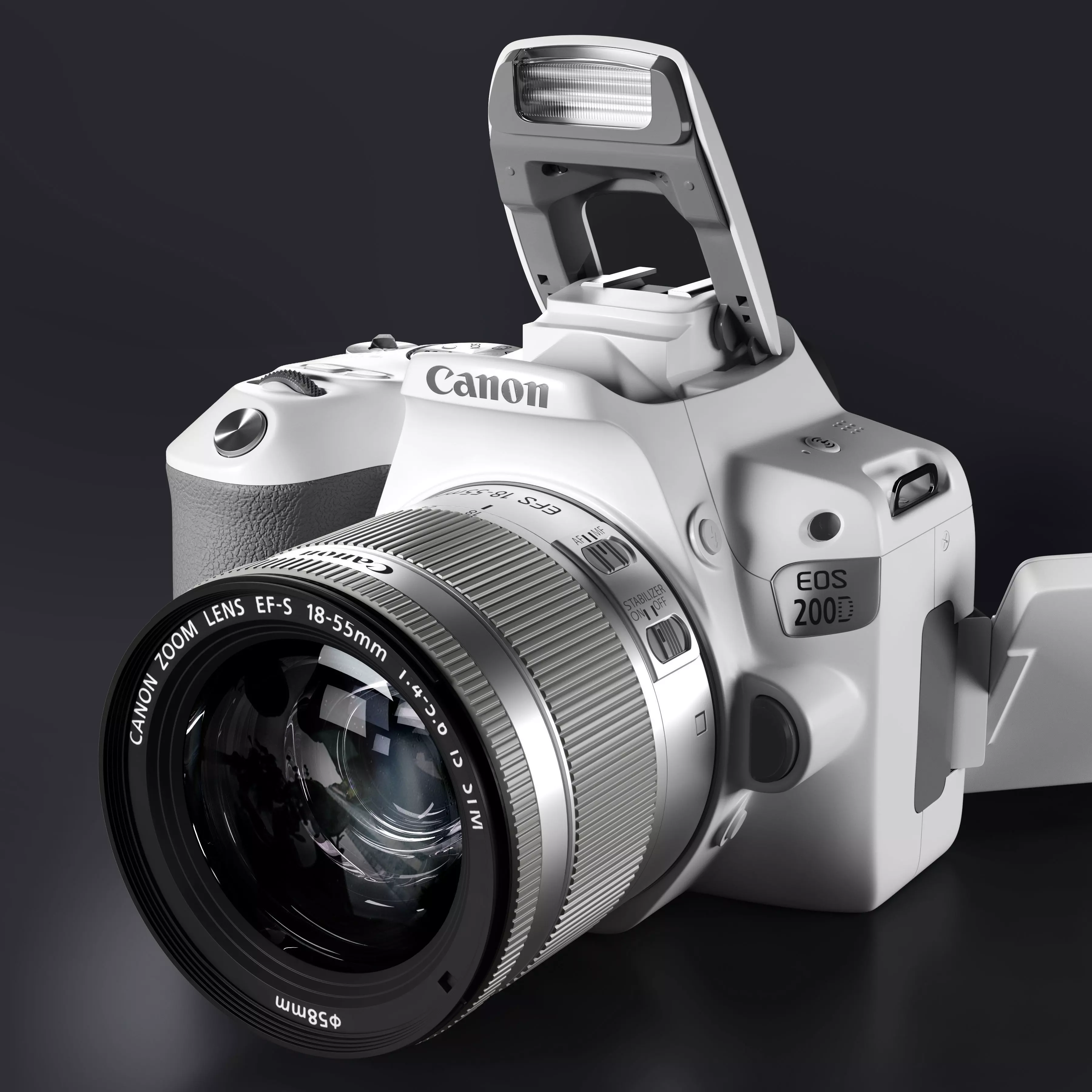 camera Canon 200D 3D model_0
