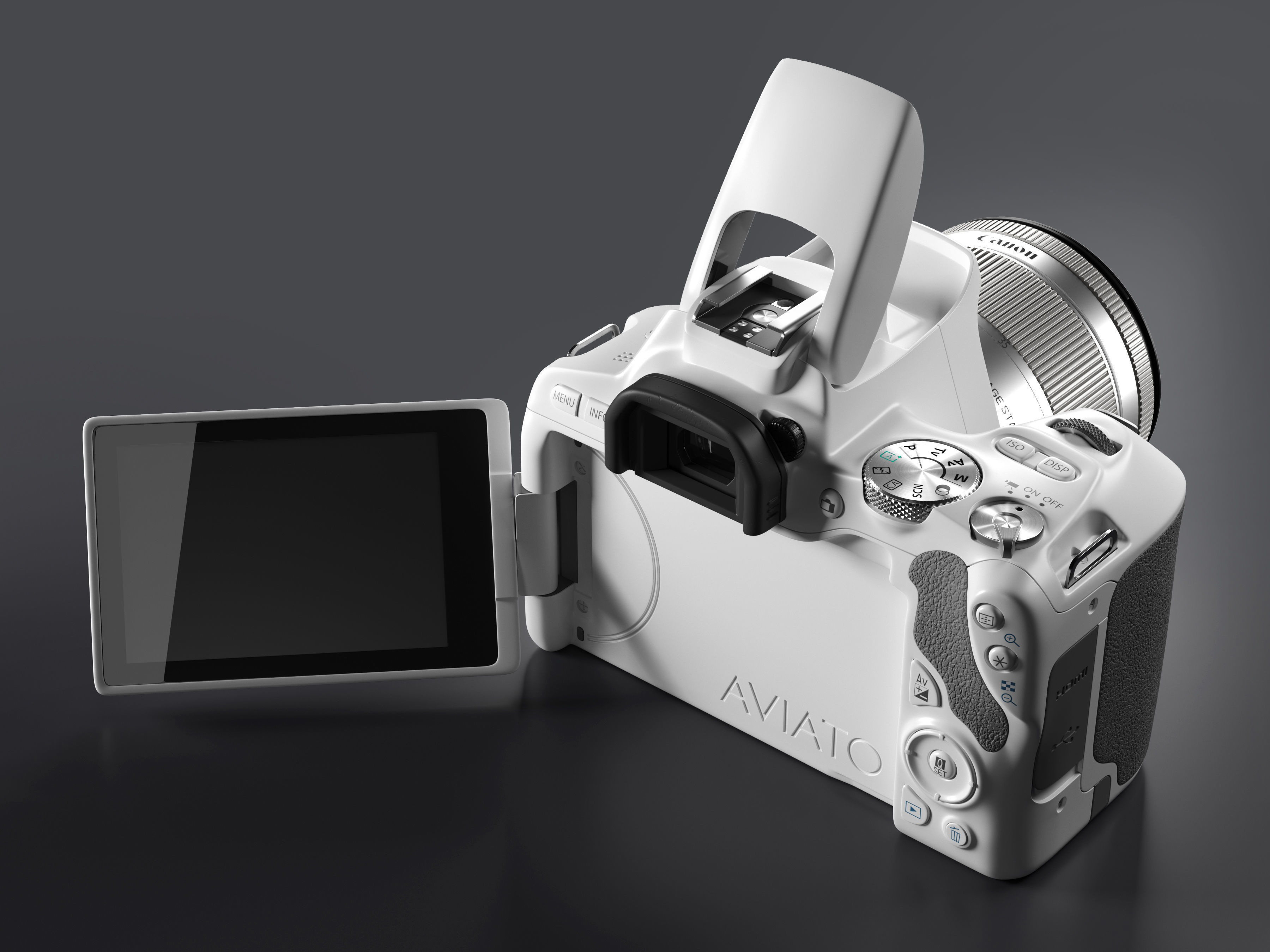 camera Canon 200D 3D model_4