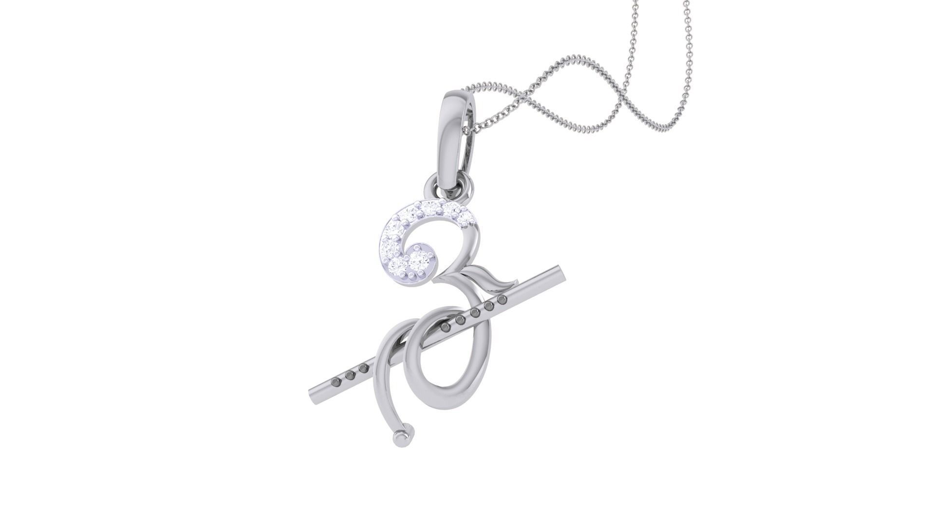 Spiritual Om Pendant 3D print model_3