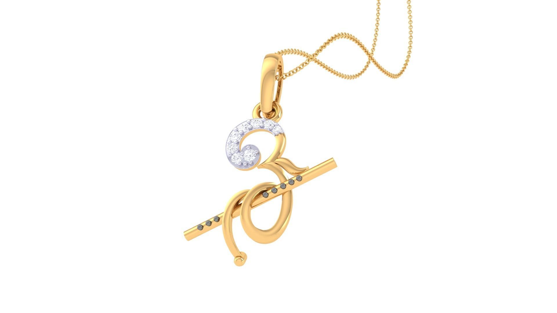 Spiritual Om Pendant 3D print model_2