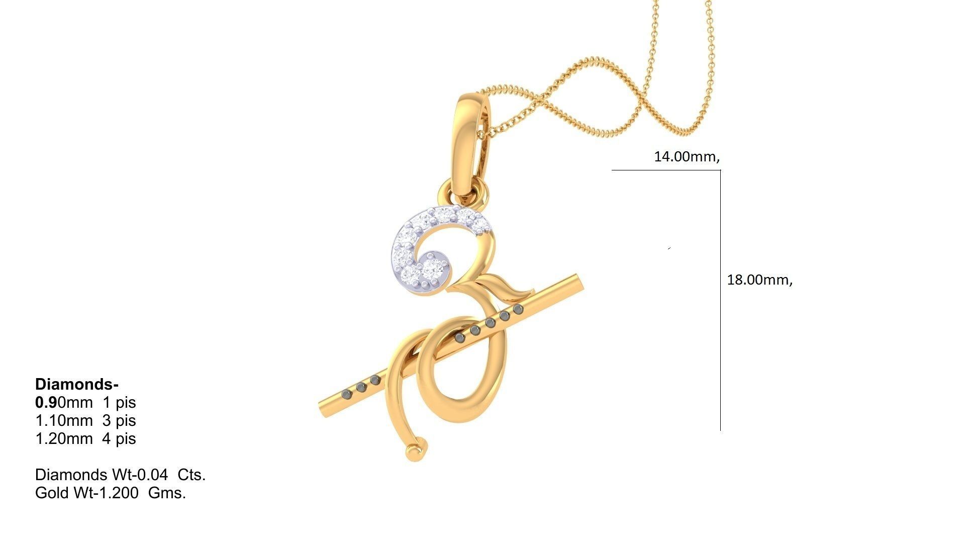 Spiritual Om Pendant 3D print model_1