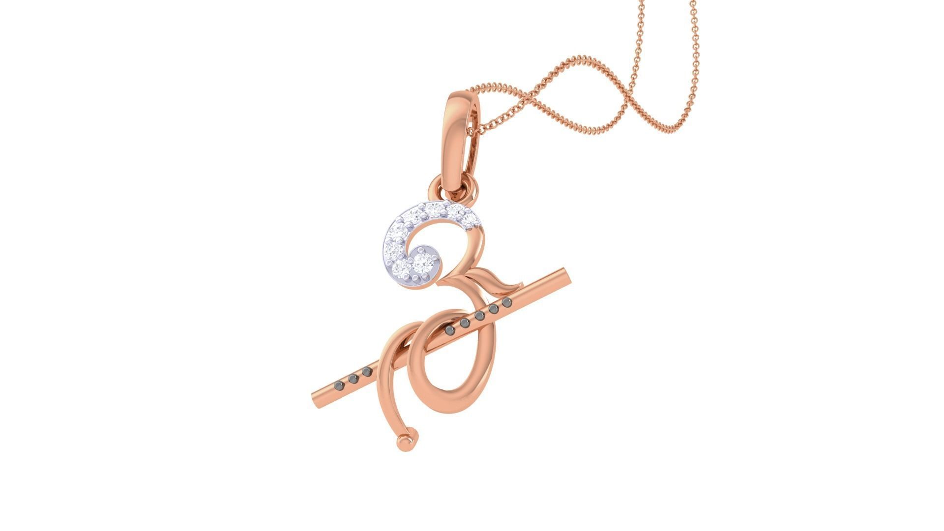 Spiritual Om Pendant 3D print model_4