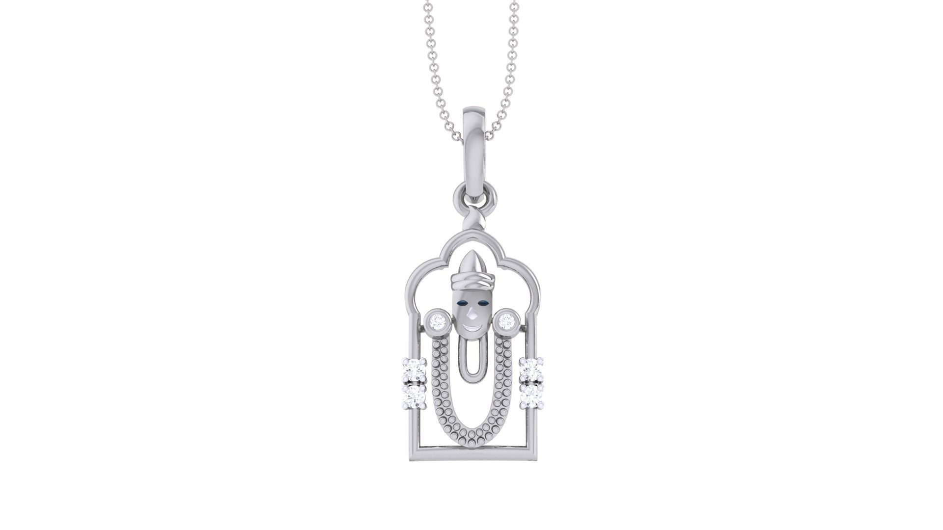 Tirupati Balaji Pendant 3D print model_6