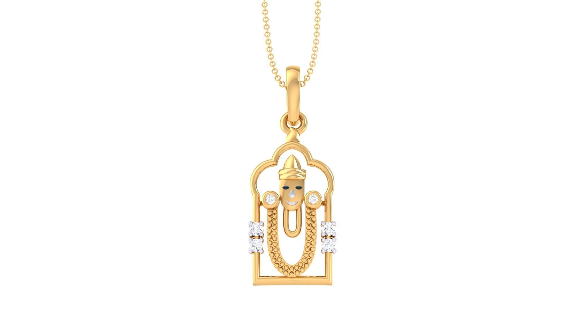 Tirupati Balaji Pendant 3D print model_5