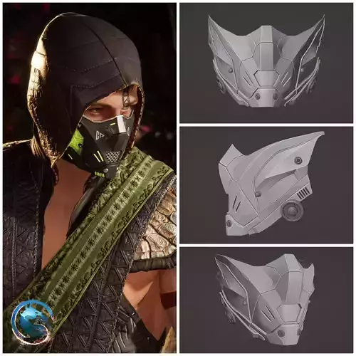 Reptile mask from MK1 - Luzirkan Battle Mask 3D print model