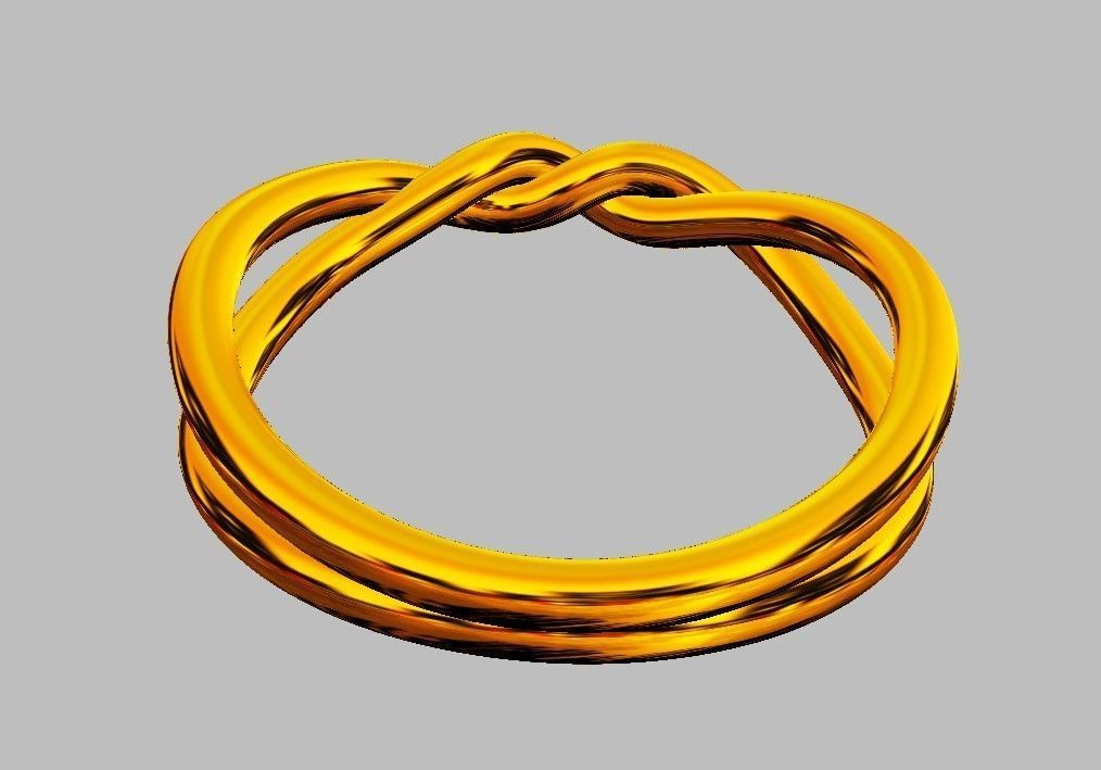 Knot Ring 3D print model_11