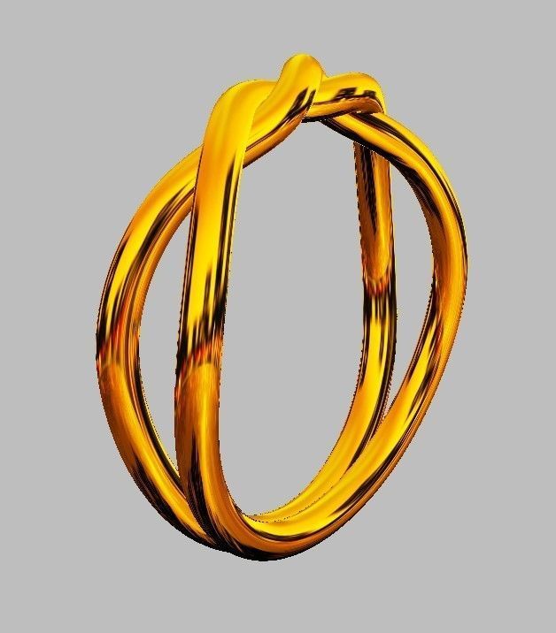 Knot Ring 3D print model_8