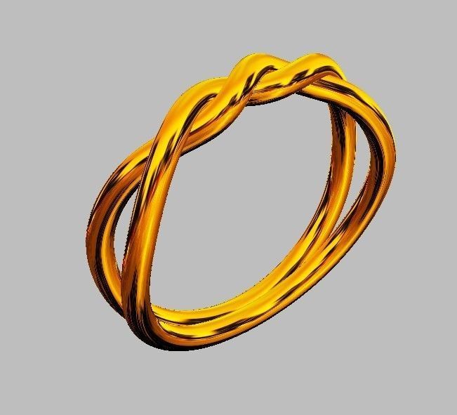 Knot Ring 3D print model_6