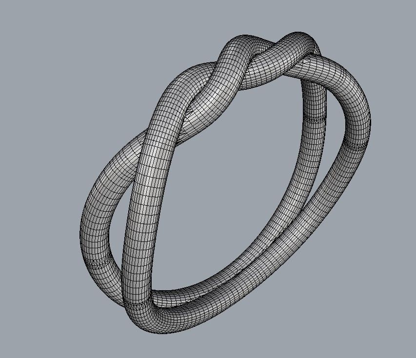 Knot Ring 3D print model_14