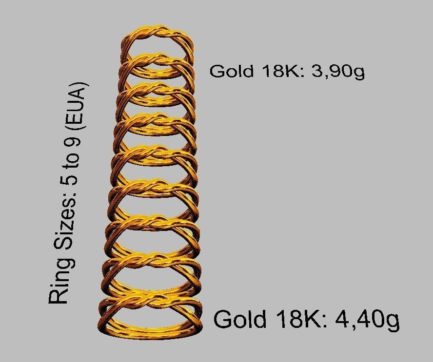 Knot Ring 3D print model_4