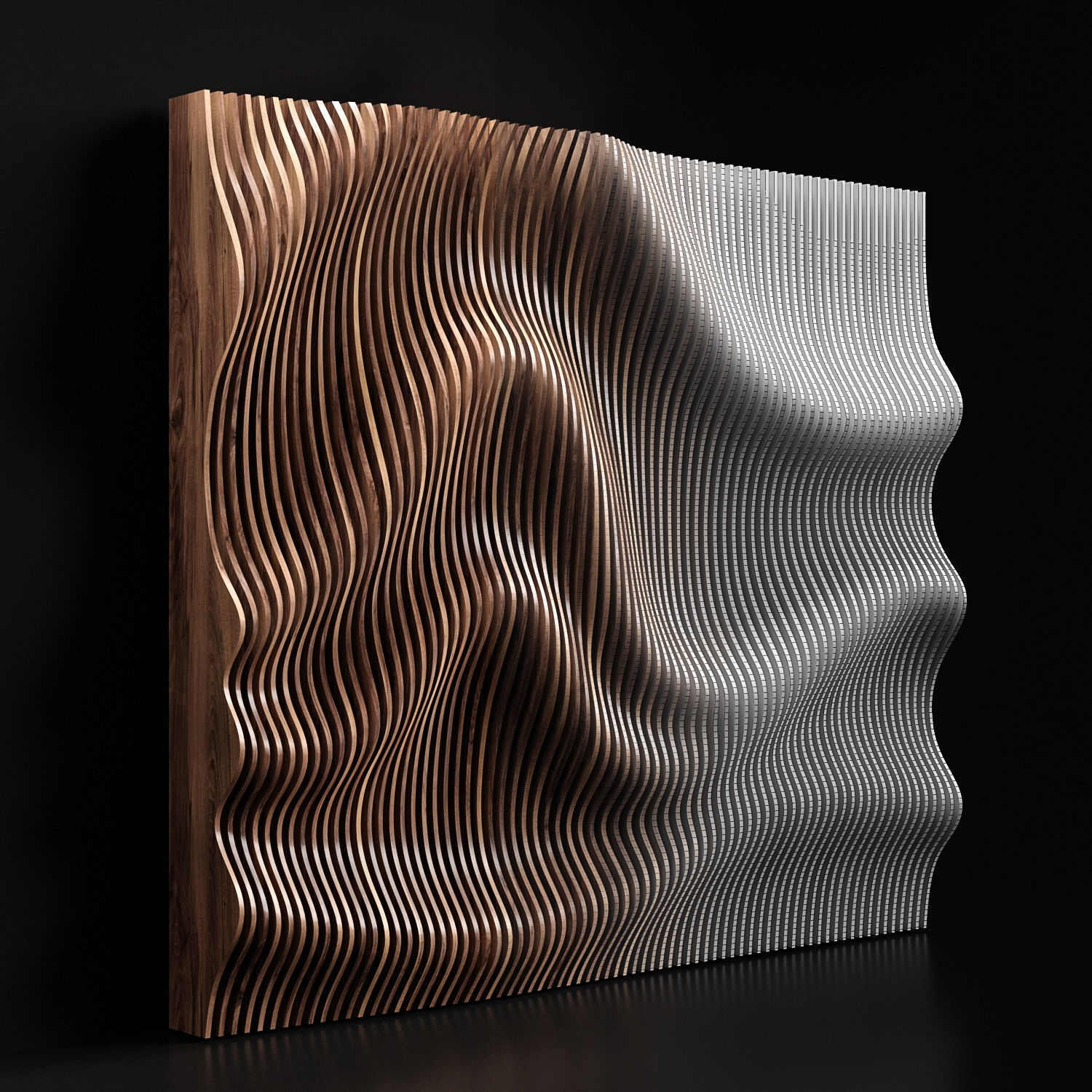 Parametric wall 3D model_3